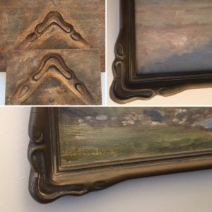 Rich and Davis antique picture frame and antique boxwood mould arts and crafts style