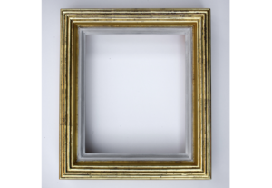 Rich and Davis gold reeded frame water gilded with white clay bole inner lip