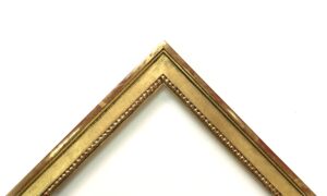 23K gold gilded small casetta frame with bead
